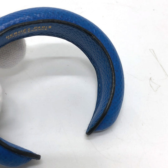 HERMES Bangle leather blue Bracelet Fashion Accessories