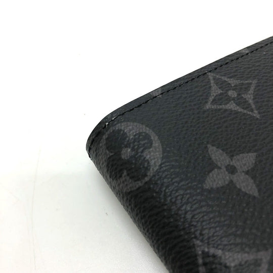 LOUIS VUITTON Long Wallet Purse M80931 Monogram Eclipse Canvas black Monogram Eclipse Portefeuille Braza mens Used Authentic