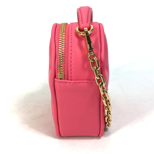 LOUIS VUITTON Shoulder Bag M81893 leather pink Monogram Bubblegram pop my heart pouch Women Used Authentic