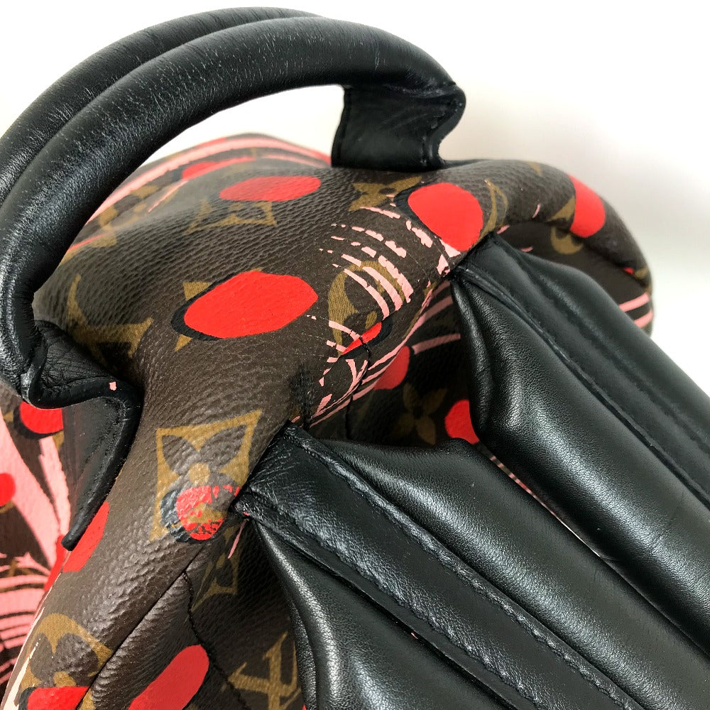 LOUIS VUITTON Backpack M41981 Monogram canvas Brown x Pink x Red Monogram Palm Springs PM Women Used Authentic