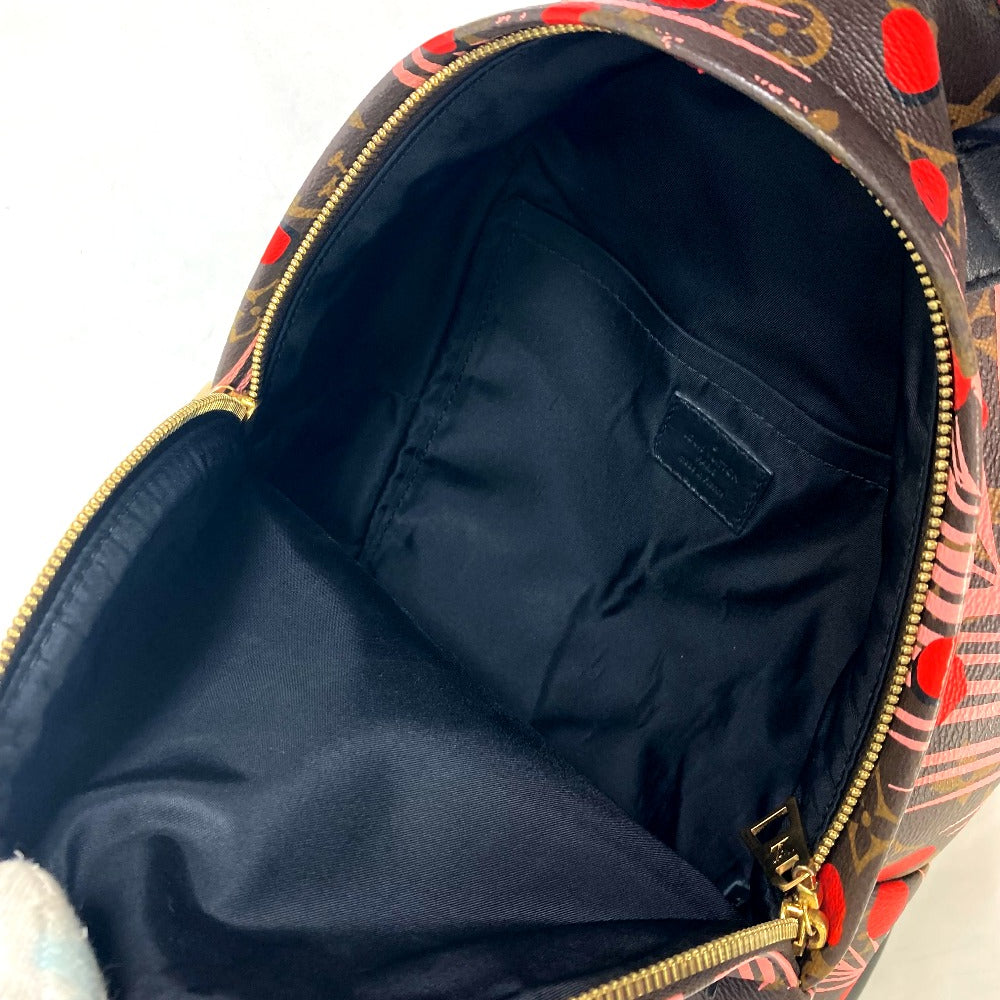 LOUIS VUITTON Backpack M41981 Monogram canvas Brown x Pink x Red Monogram Palm Springs PM Women Used Authentic