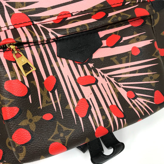 LOUIS VUITTON Backpack M41981 Monogram canvas Brown x Pink x Red Monogram Palm Springs PM Women Used Authentic