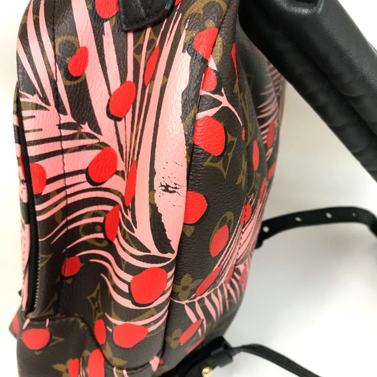 LOUIS VUITTON Backpack M41981 Monogram canvas Brown x Pink x Red Monogram Palm Springs PM Women Used Authentic