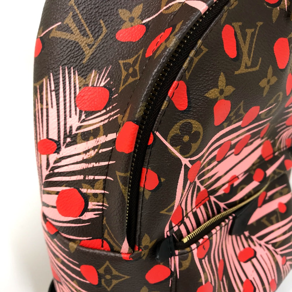 LOUIS VUITTON Backpack M41981 Monogram canvas Brown x Pink x Red Monogram Palm Springs PM Women Used Authentic