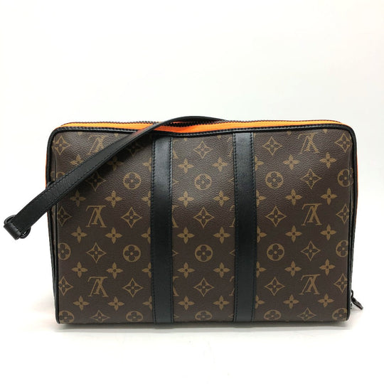 LOUIS VUITTON Handbag M80130 Monogram canvas Brown Monogram LV Friends Keepall pouch mens Used Authentic