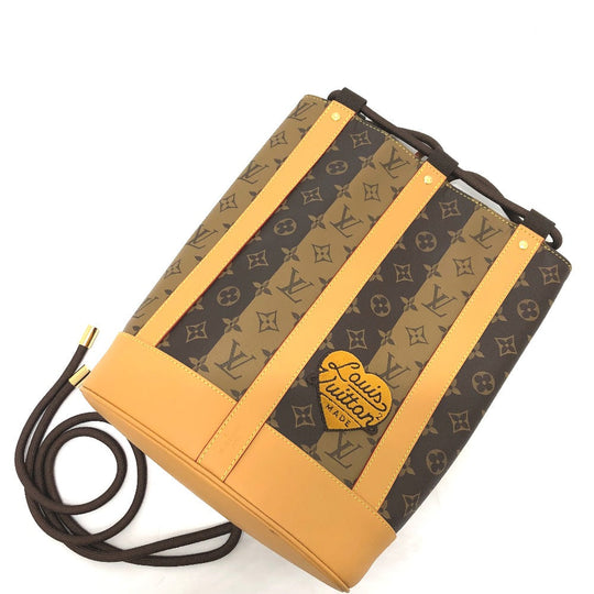LOUIS VUITTON Shoulder Bag M45968 Monogram canvas Brown Monogram Randonnee Messenger Stripe mens Used Authentic