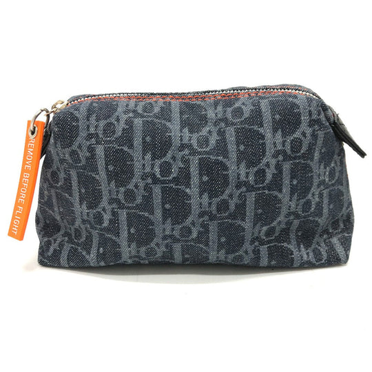 Dior Pouch canvas Navy Trotter flight pouch