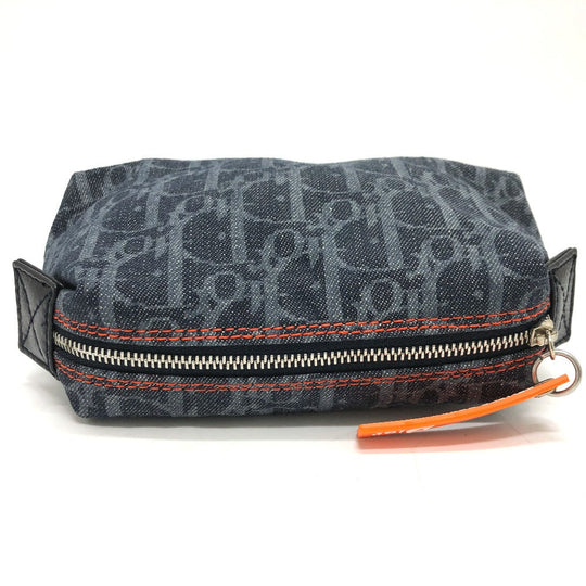 Dior Pouch canvas Navy Trotter flight pouch