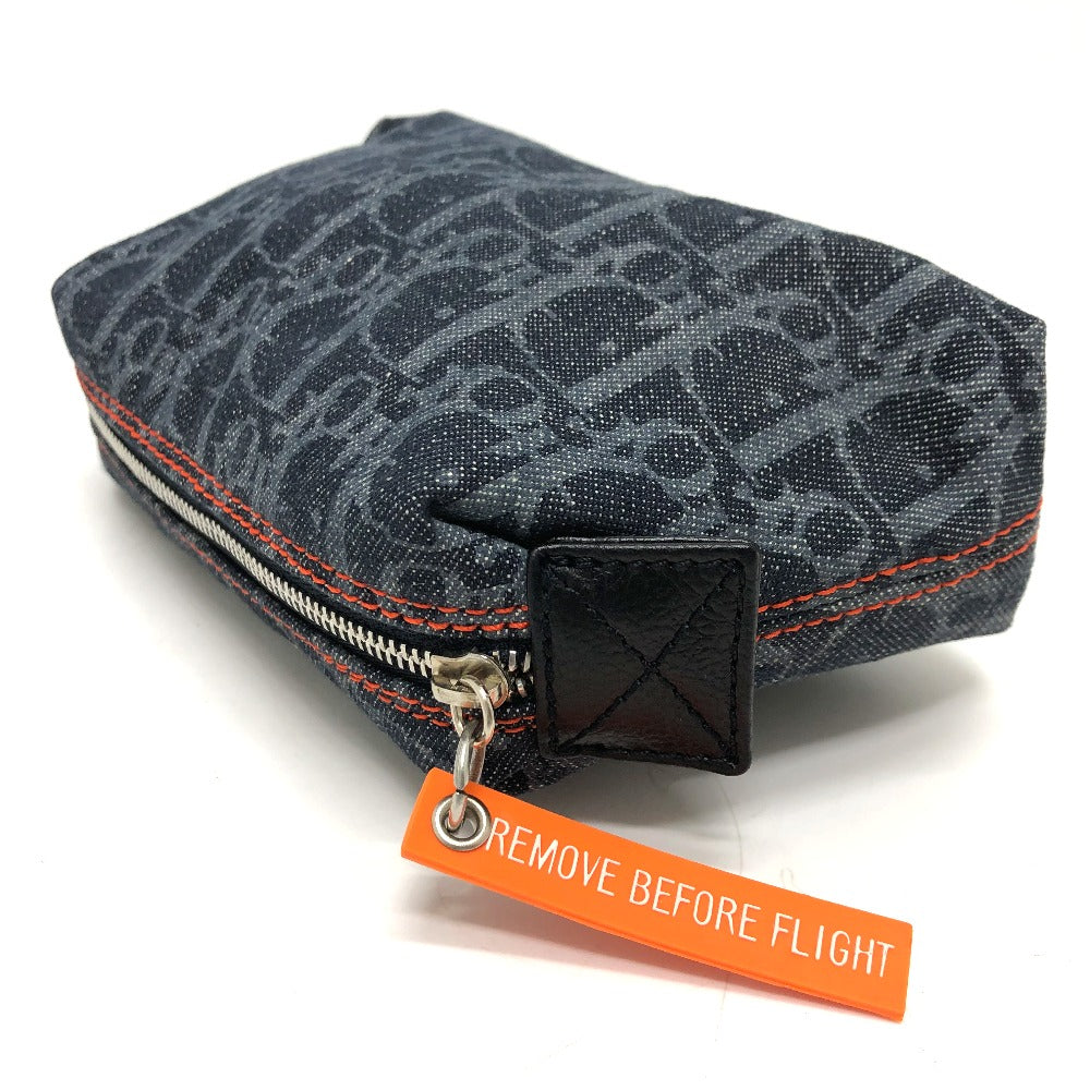 Dior Pouch canvas Navy Trotter flight pouch