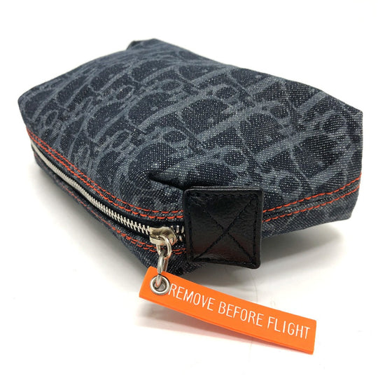 Dior Pouch canvas Navy Trotter flight pouch