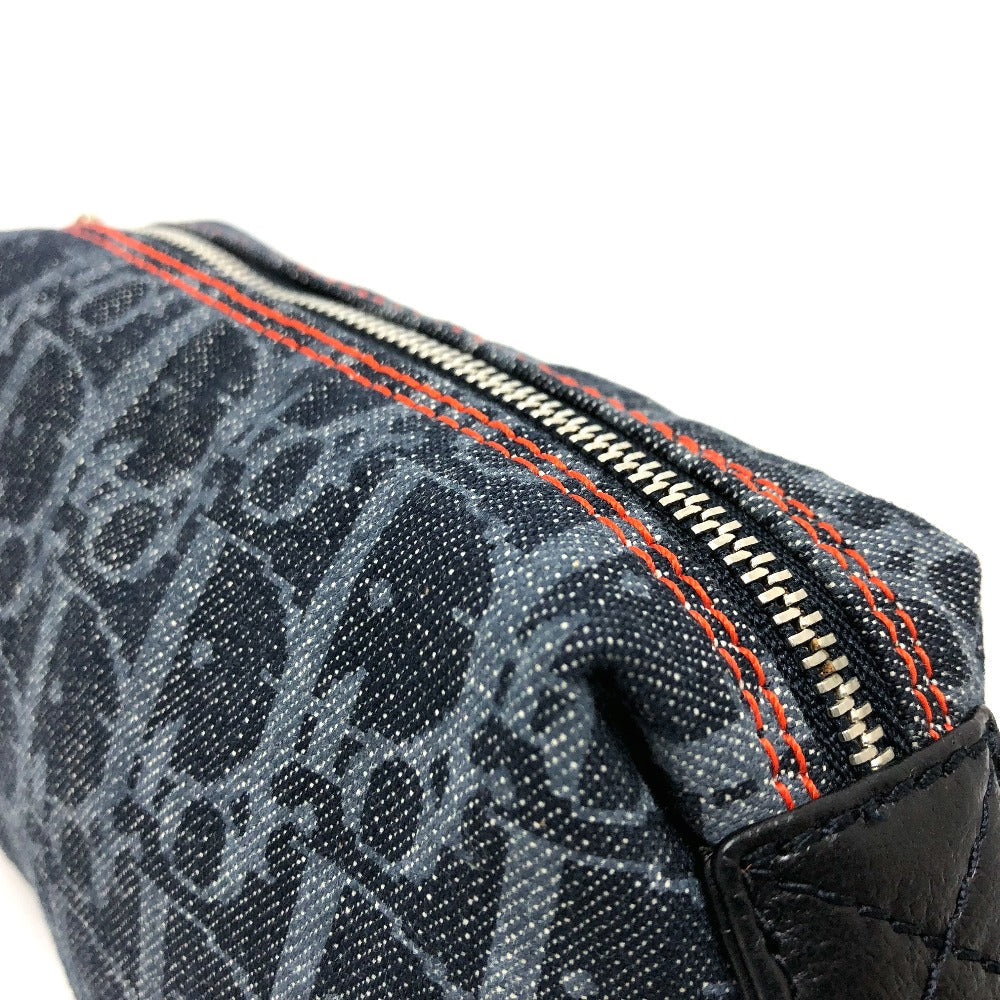 Dior Pouch canvas Navy Trotter flight pouch