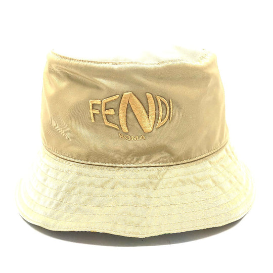 FENDI hat Nylon Beige / multicolor Zucca reversible