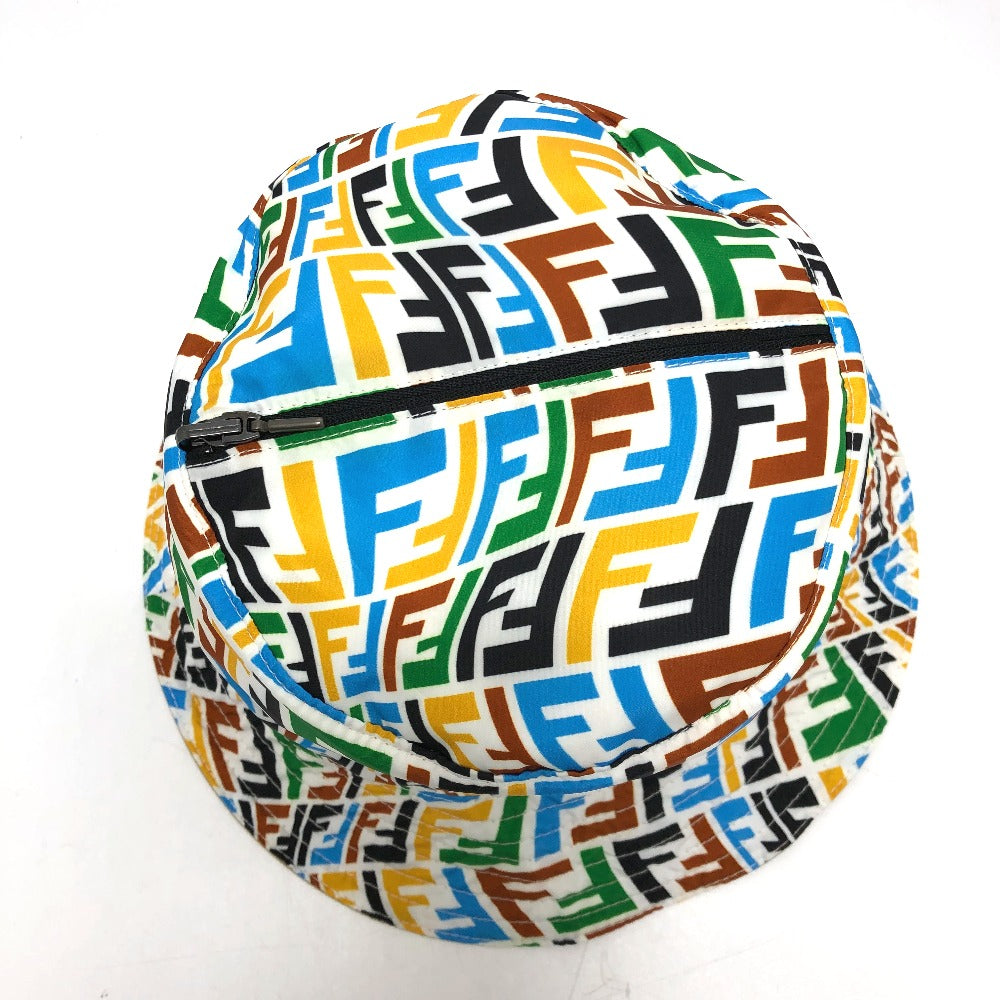 FENDI hat Nylon Beige / multicolor Zucca reversible