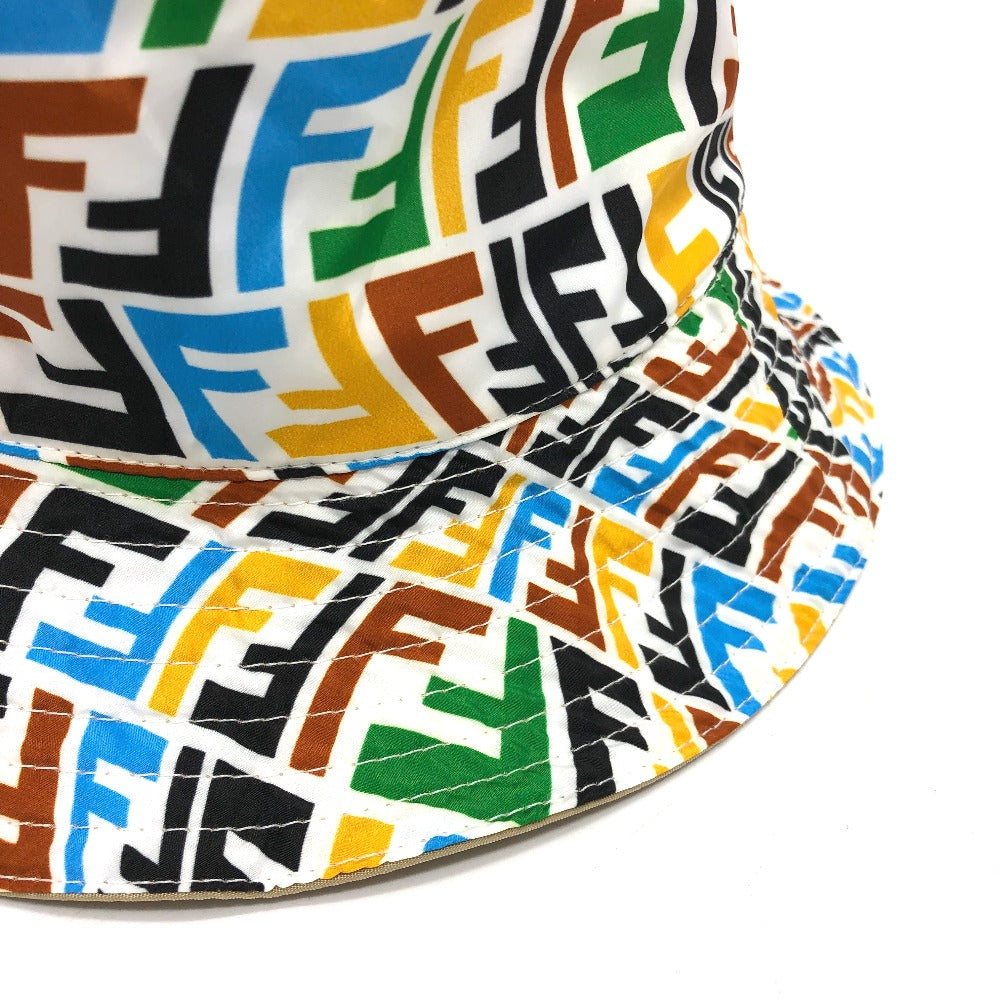 FENDI hat Nylon Beige / multicolor Zucca reversible