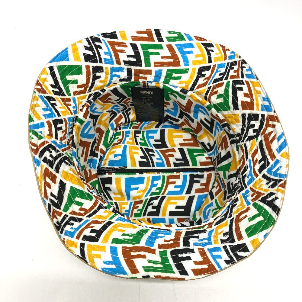 FENDI hat Nylon Beige / multicolor Zucca reversible