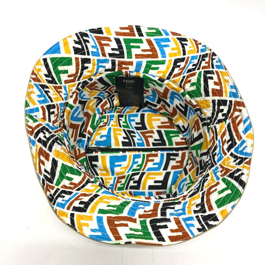 FENDI hat Nylon Beige / multicolor Zucca reversible