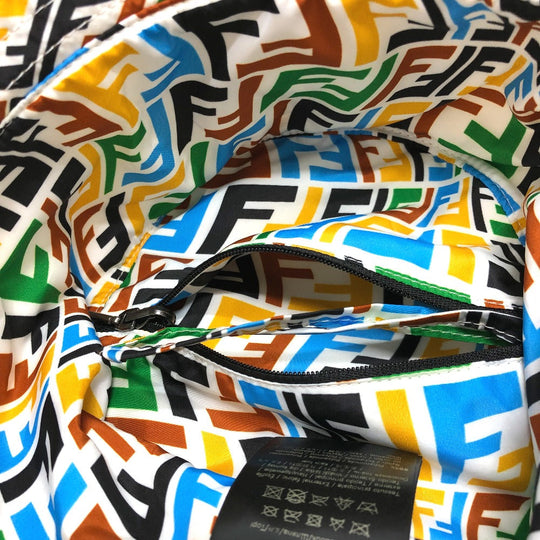 FENDI hat Nylon Beige / multicolor Zucca reversible