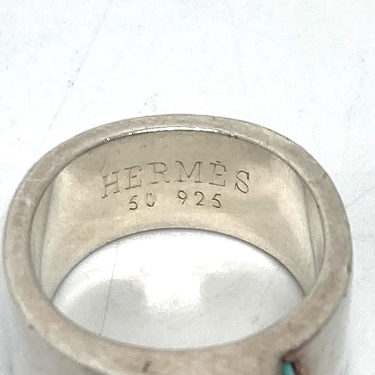 HERMES Ring SV925 Silver H logo candy Women 50 Used Authentic