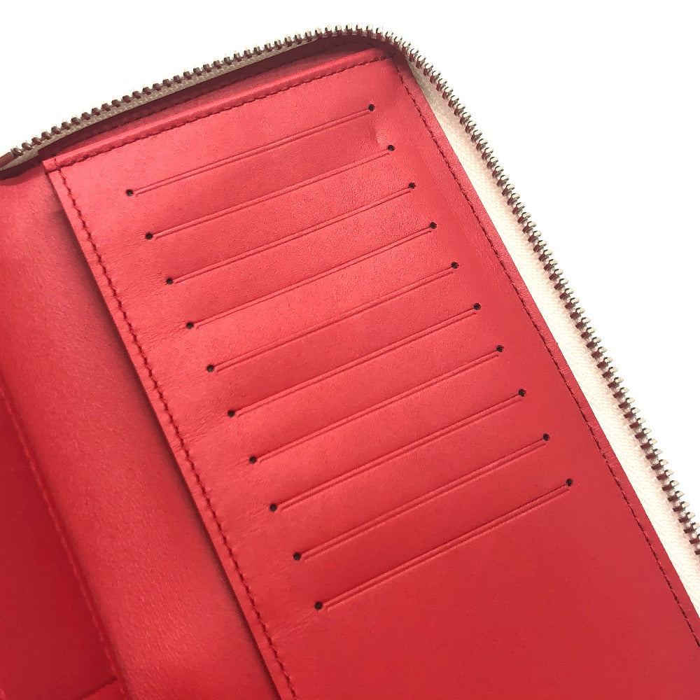 LOUIS VUITTON Long Wallet Purse M81403 leather white damier spray Zippy Wallet Vertical Women Used Authentic