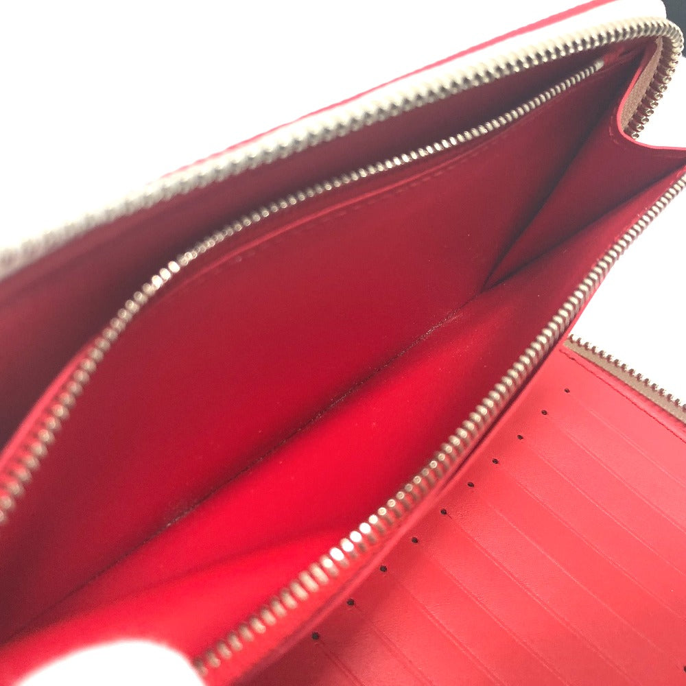 LOUIS VUITTON Long Wallet Purse M81403 leather white damier spray Zippy Wallet Vertical Women Used Authentic