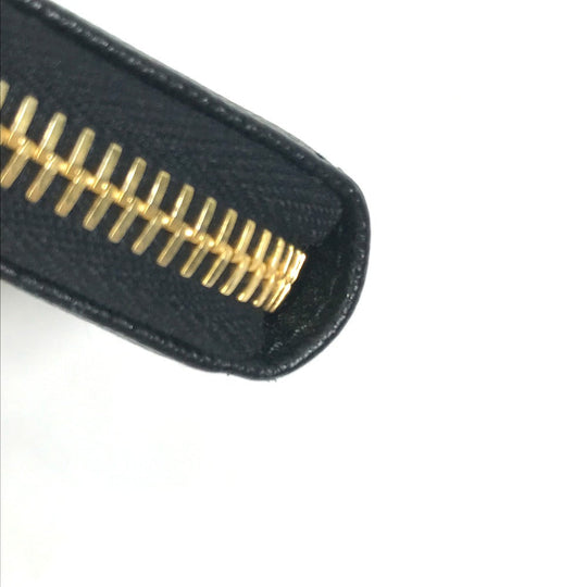 PRADA Coin case 1MM268 saffiano leather black logo Women Used Authentic
