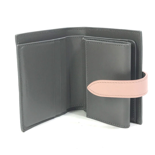 CELINE Trifold wallet 10H263BRU.10GV leather Gray x pink By color Small strap wallet