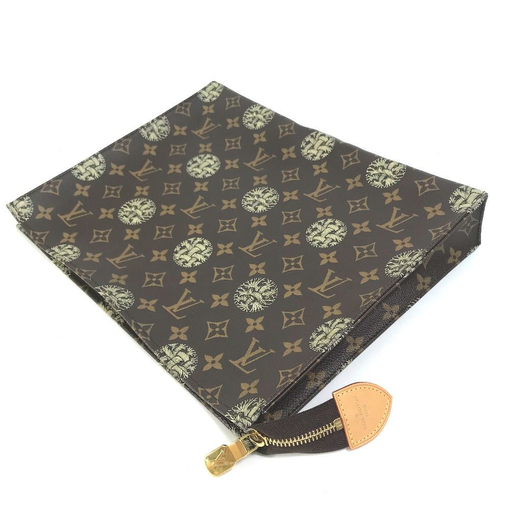 LOUIS VUITTON Clutch bag M41513 Monogram canvas Brown Monogram Christopher Nemeth Rope Pochette Voyage mens Used Authentic