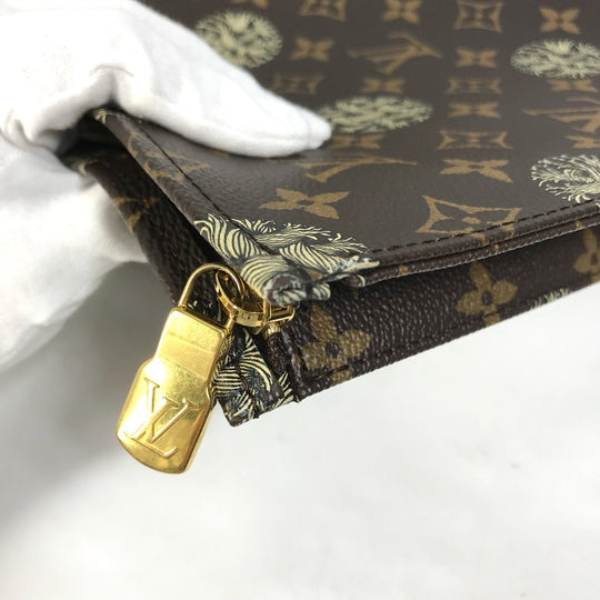 LOUIS VUITTON Clutch bag M41513 Monogram canvas Brown Monogram Christopher Nemeth Rope Pochette Voyage mens Used Authentic