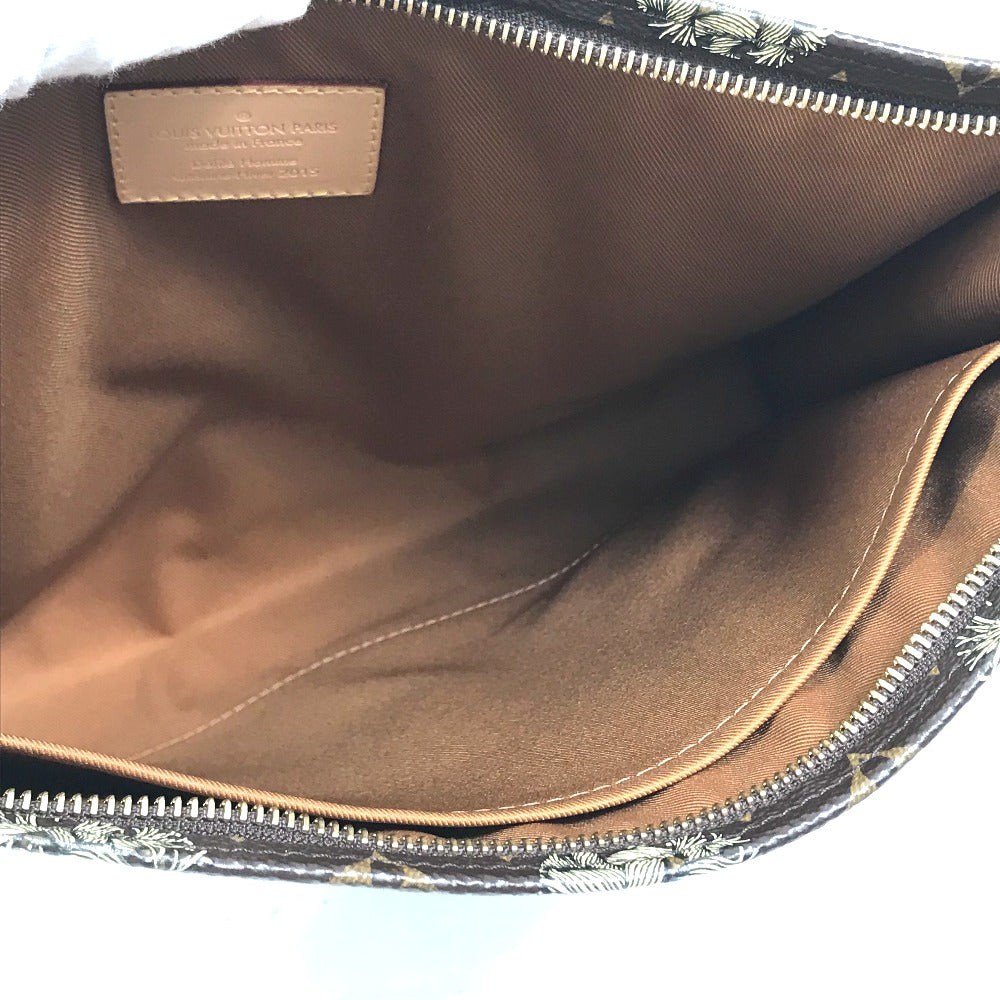 LOUIS VUITTON Clutch bag M41513 Monogram canvas Brown Monogram Christopher Nemeth Rope Pochette Voyage mens Used Authentic