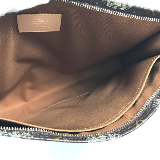 LOUIS VUITTON Clutch bag M41513 Monogram canvas Brown Monogram Christopher Nemeth Rope Pochette Voyage mens Used Authentic