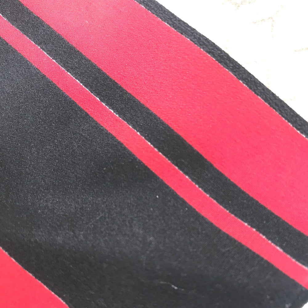 Dior scarf silk Beige x red x black Honeycomb Overall handle Women Used Authentic