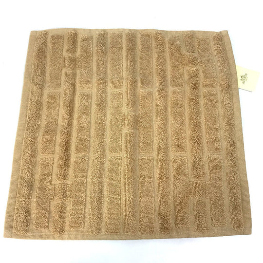 HERMES towel 101299M-17 cotton beige Hand towel labyrinth Women Used Authentic