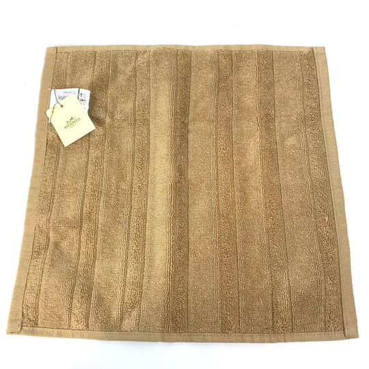 HERMES towel 101299M-17 cotton beige Hand towel labyrinth Women Used Authentic