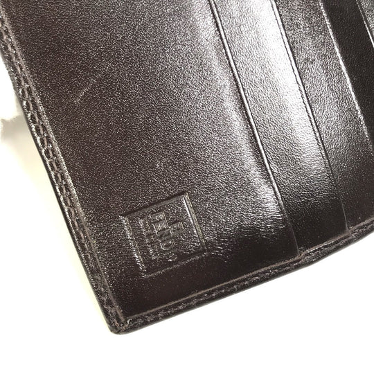 FENDI Long Wallet Purse 2804-01339 Canvas / leather Brown Zucca Bill Compartment mens Used Authentic
