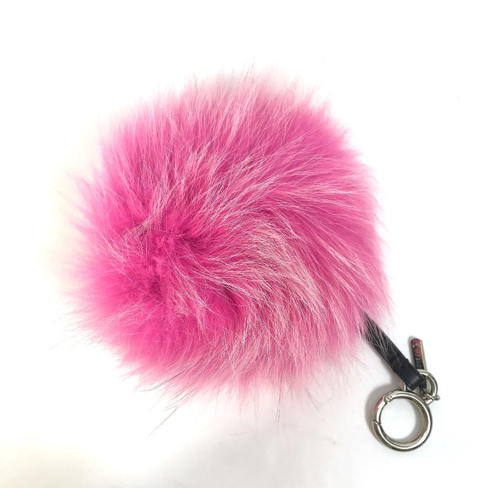FENDI Bag charm Fake fur pink monster Women Used Authentic