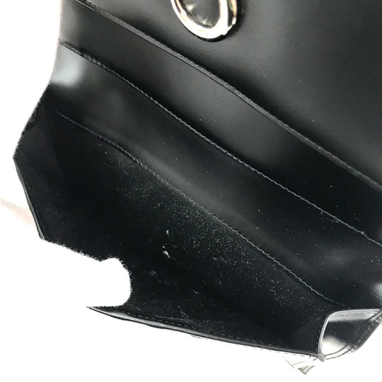 CARTIER Long Wallet Purse leather black PANTHERE Women Used Authentic