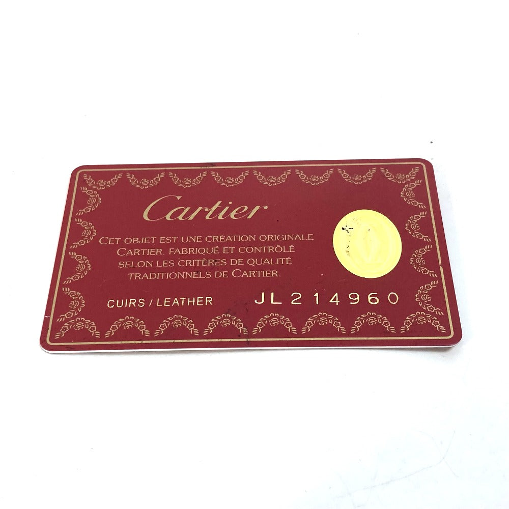 CARTIER Long Wallet Purse leather black PANTHERE Women Used Authentic