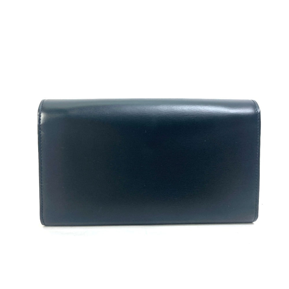 CARTIER Long Wallet Purse leather black PANTHERE Women Used Authentic