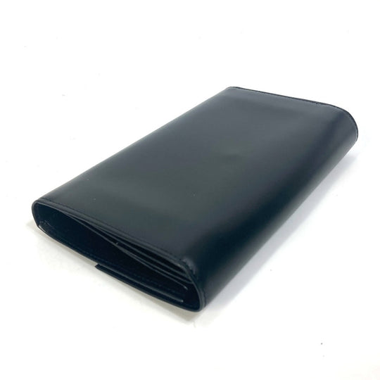 CARTIER Long Wallet Purse leather black PANTHERE Women Used Authentic