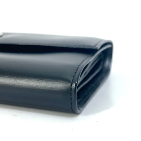 CARTIER Long Wallet Purse leather black PANTHERE Women Used Authentic