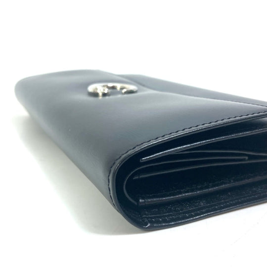 CARTIER Long Wallet Purse leather black PANTHERE Women Used Authentic