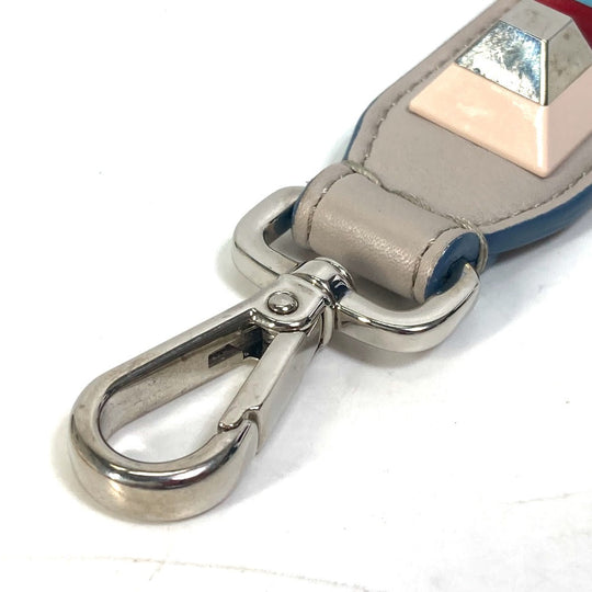 FENDI Shoulder strap leather Gray x multicolor Strap you Women Used Authentic