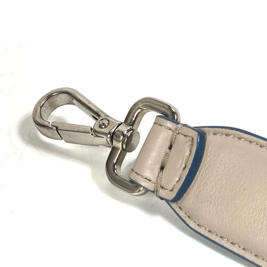 FENDI Shoulder strap leather Gray x multicolor Strap you Women Used Authentic