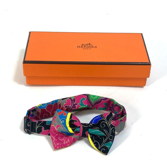 HERMES tie silk multicolor Butterfly tie Noupapillon mens Used Authentic