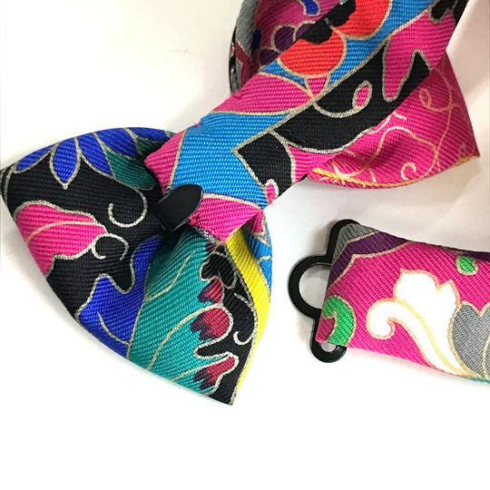 HERMES tie silk multicolor Butterfly tie Noupapillon mens Used Authentic