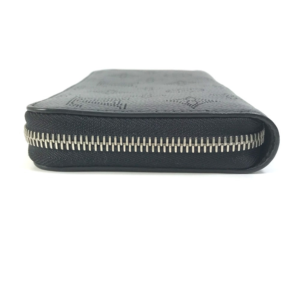 LOUIS VUITTON Long Wallet Purse M61867 Monogram Mahina black Monogram Mahina Zippy wallet Women Used Authentic