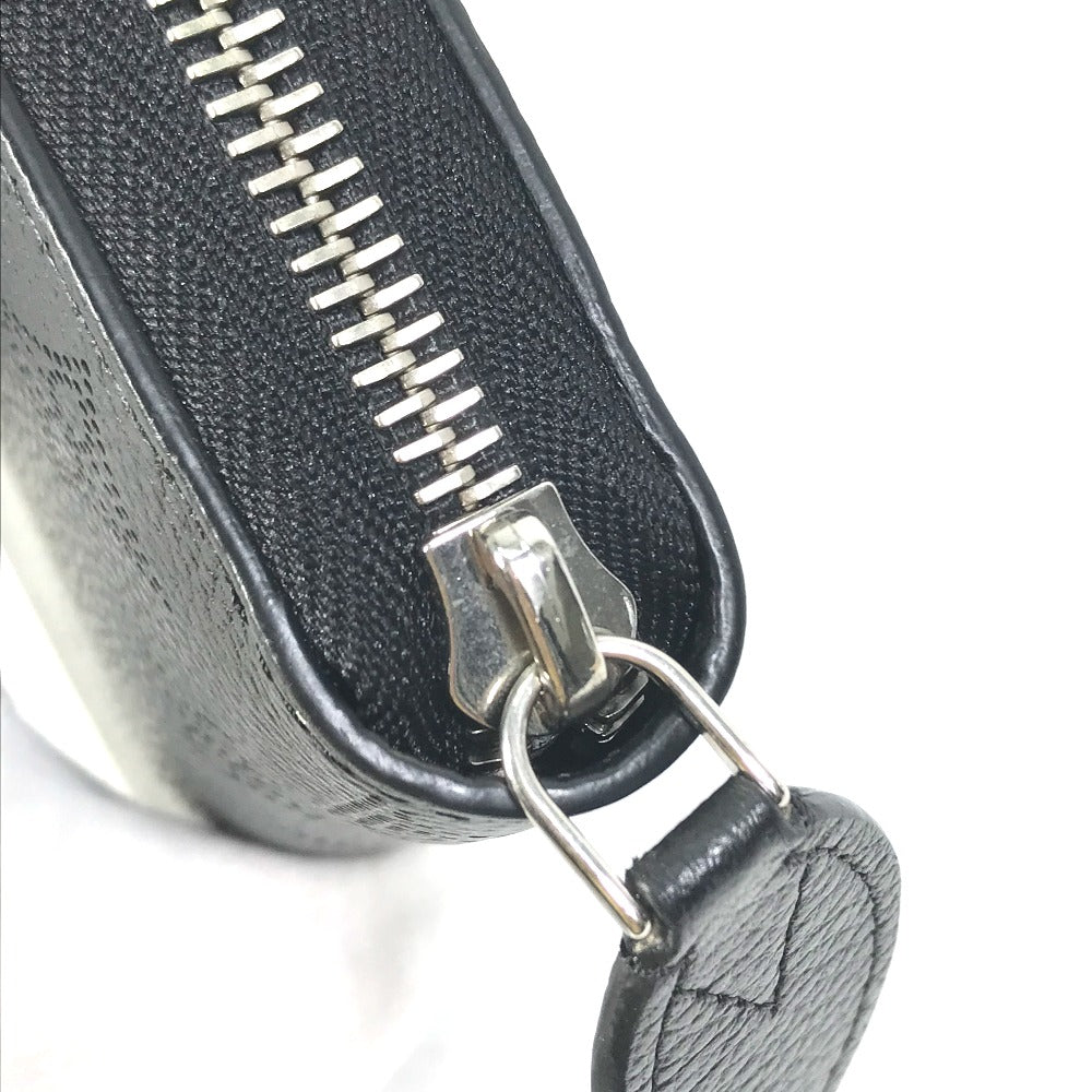 LOUIS VUITTON Long Wallet Purse M61867 Monogram Mahina black Monogram Mahina Zippy wallet Women Used Authentic