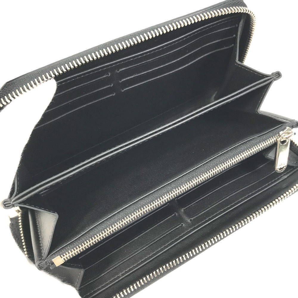 LOUIS VUITTON Long Wallet Purse M61867 Monogram Mahina black Monogram Mahina Zippy wallet Women Used Authentic