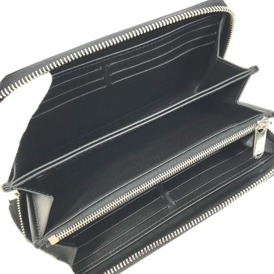 LOUIS VUITTON Long Wallet Purse M61867 Monogram Mahina black Monogram Mahina Zippy wallet Women Used Authentic