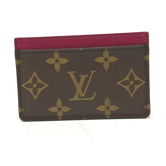 LOUIS VUITTON Card Case M60703 Monogram Vernis Canvas Brown Monogram Porto cult · Simple